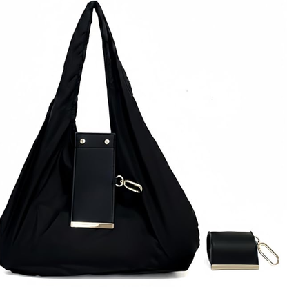 Bolso de mano con llavero expandible