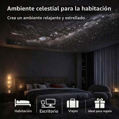 Lampara de luz nocturna cielo estrellado
